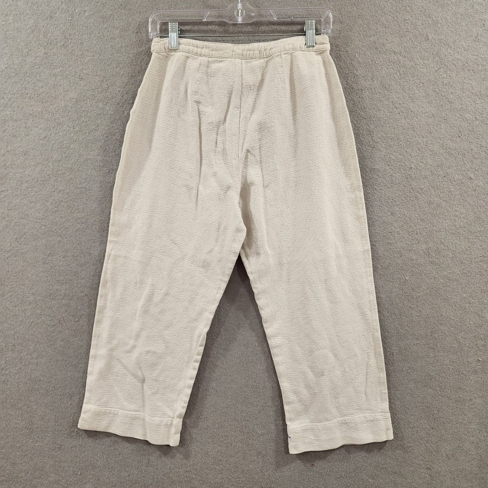 Royal Robbins Capri Pants Womens 6 Outdoor Travel Beige Cotton Waffle Knit *SPOT